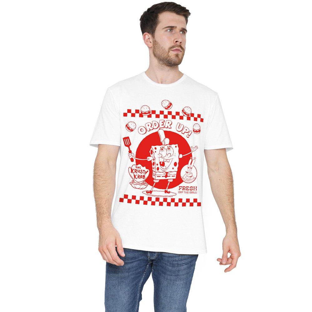 White - Spongebob - Spongebob Squarepants Order Up! Unisex Adult T Shi - 1