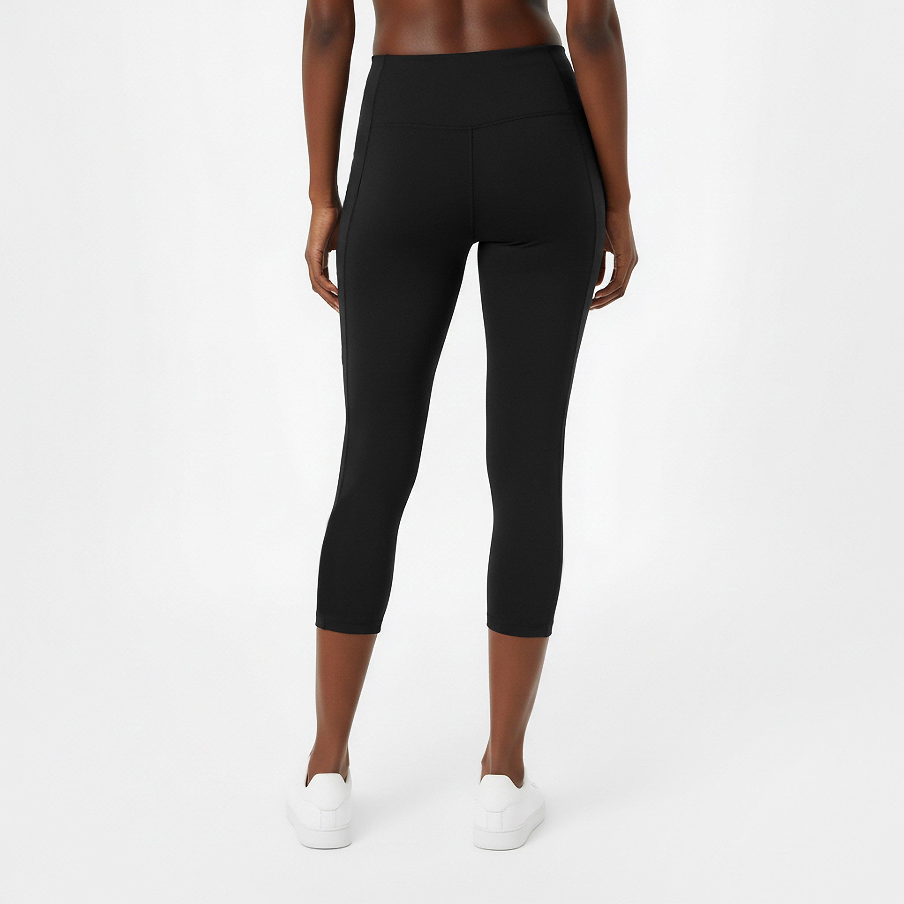 Schwarz - USA Pro - High Rise Capri Cropped Leggings - 4