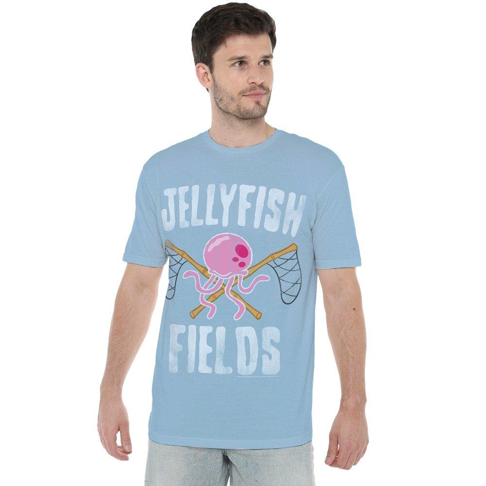 Light Blue - Spongebob - Spongebob Jellyfish Fields Unisex T Shirt Light B - 1