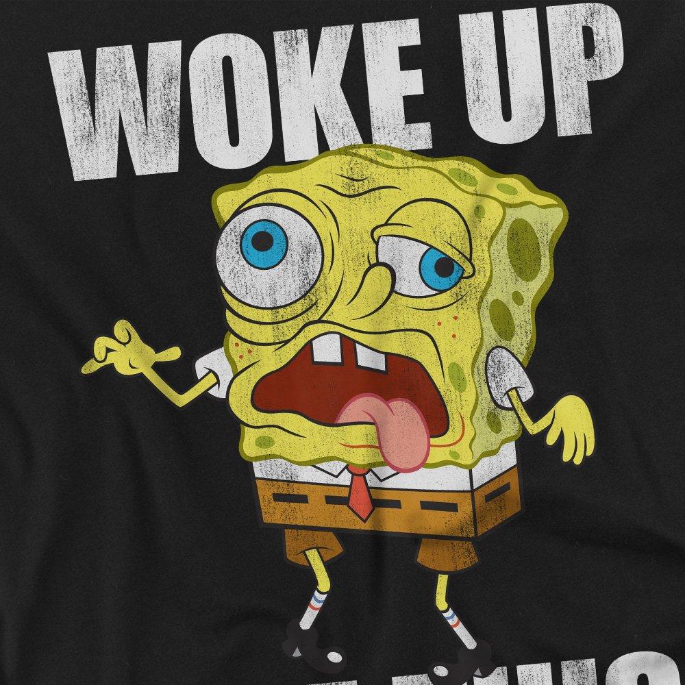 Black - Spongebob - Spongebob Woke Up Like This Meme Unisex T Shirt B - 2
