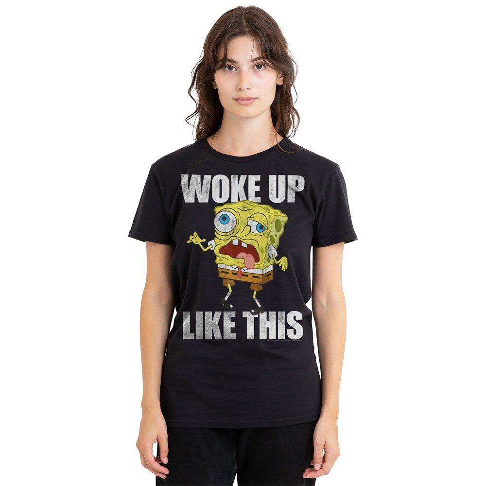 Black - Spongebob - Spongebob Woke Up Like This Meme T-Shirt Black - 1