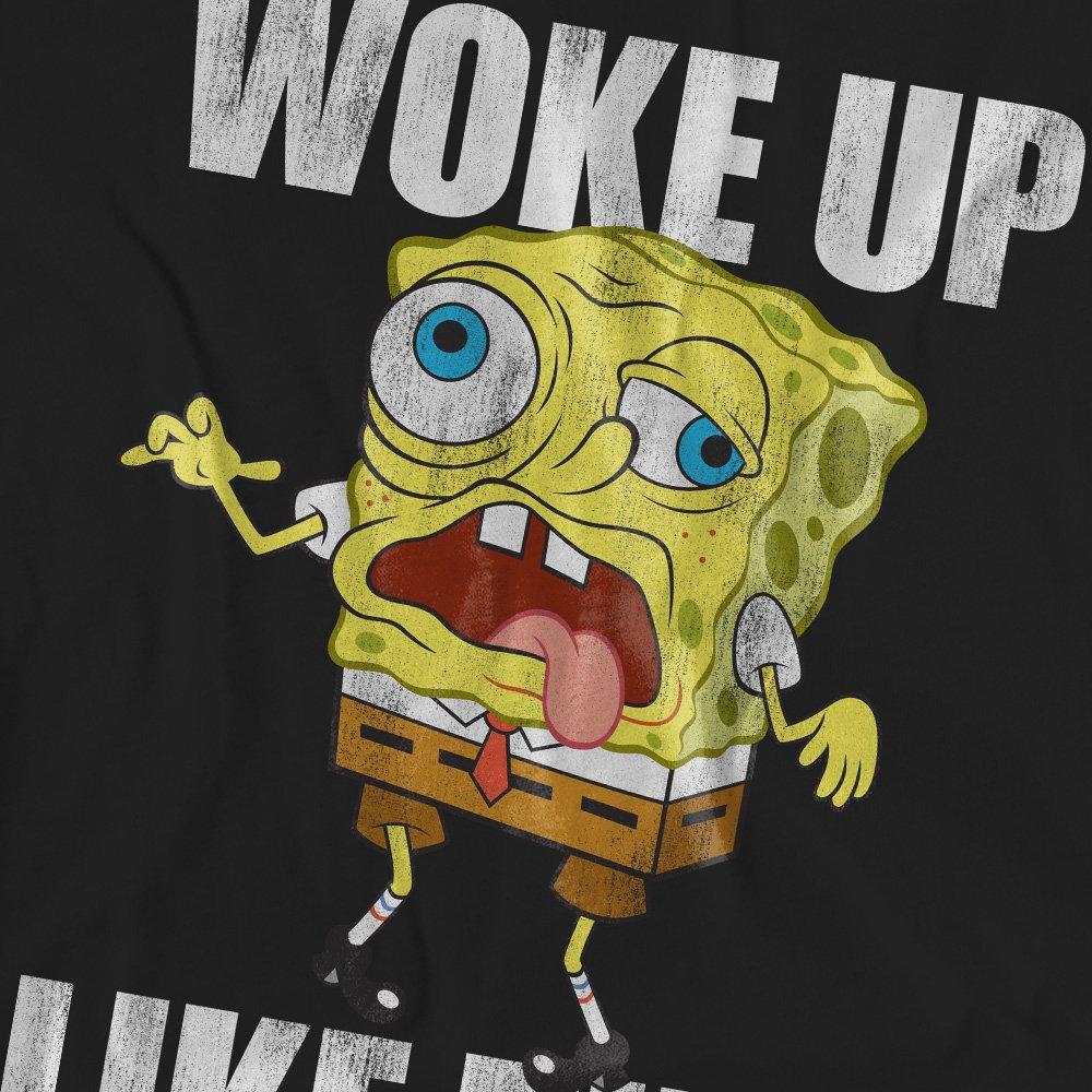 Black - Spongebob - Spongebob Woke Up Like This Meme T-Shirt Black - 2