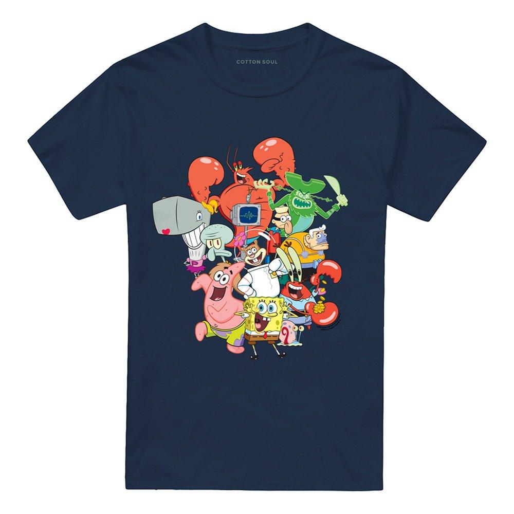 Charcoal - Spongebob - Spongebob The Whole Gang Unisex T Shirt Charcoal - 4