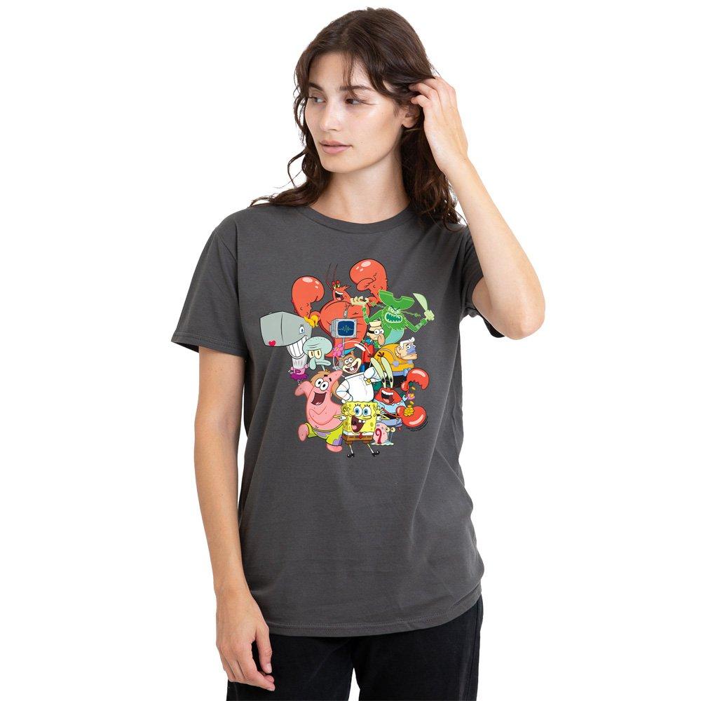 Charcoal - Spongebob - Spongebob The Whole Gang T-Shirt Charcoal - 1