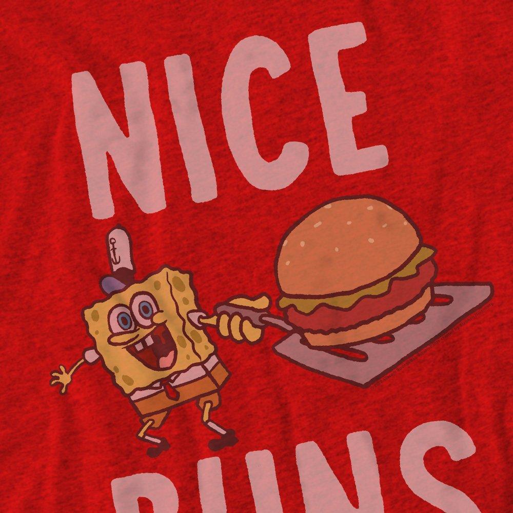 Red - Spongebob - Spongebob Nice Buns-Uk Heather-Red - 2
