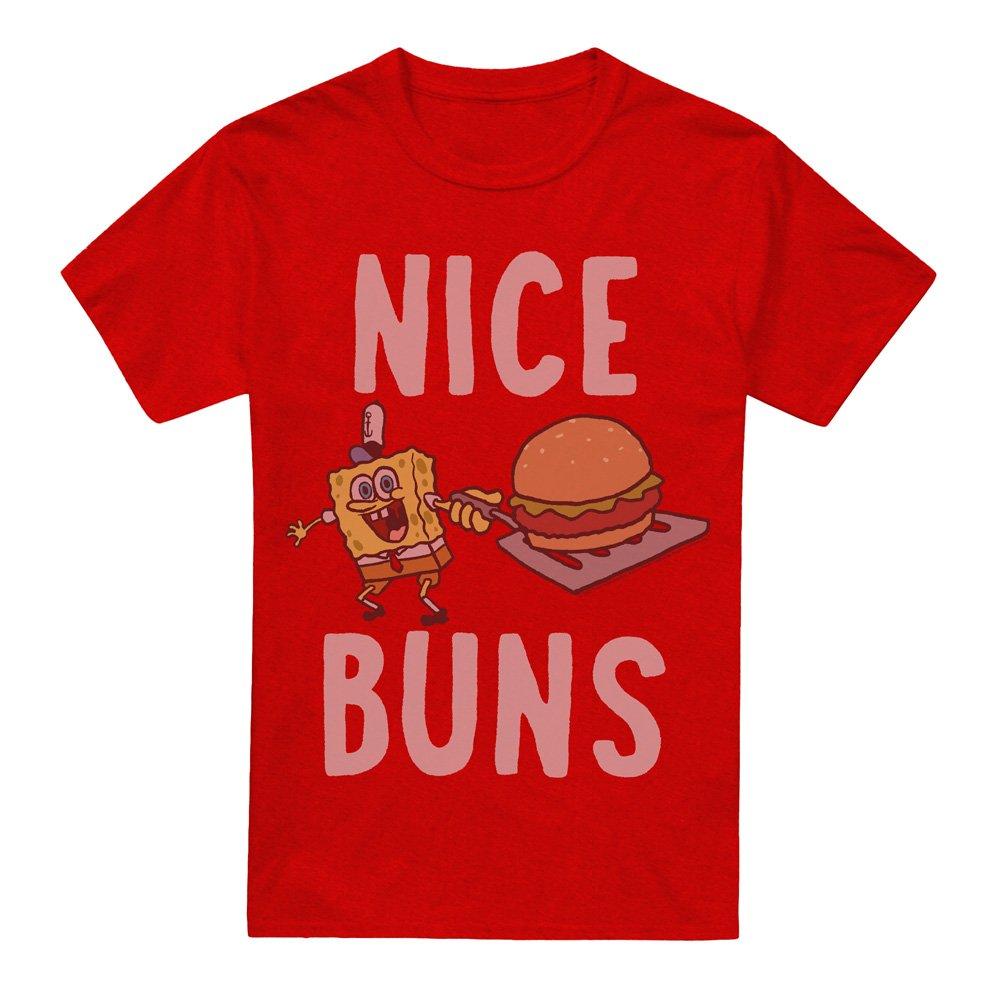 Red - Spongebob - Spongebob Nice Buns-Uk Heather-Red - 4
