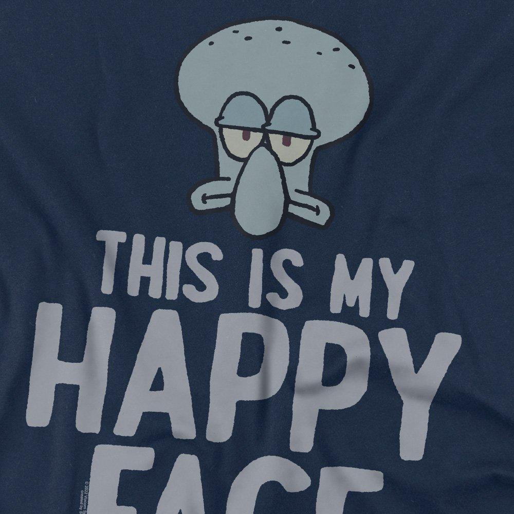 Navy - Spongebob - Spongebob Happy Face Unisex Adult T Shirt Navy - 2