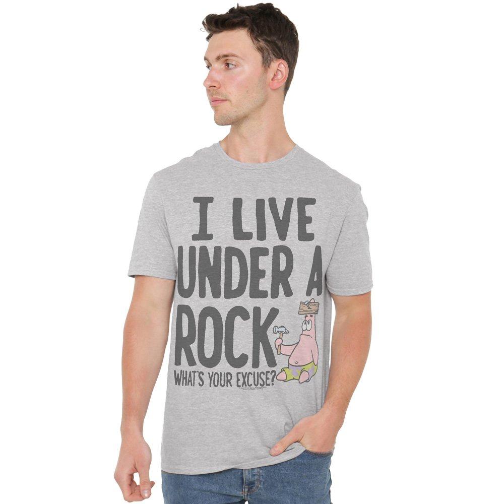Light Grey - Spongebob - Spongebob Under A Rock-Uk Heather-Grey - 1