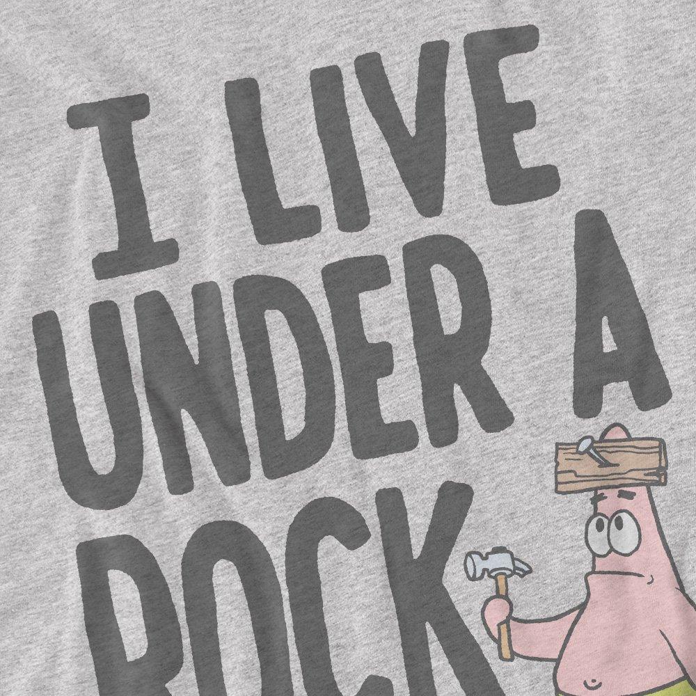 Light Grey - Spongebob - Spongebob Under A Rock-Uk Heather-Grey - 2