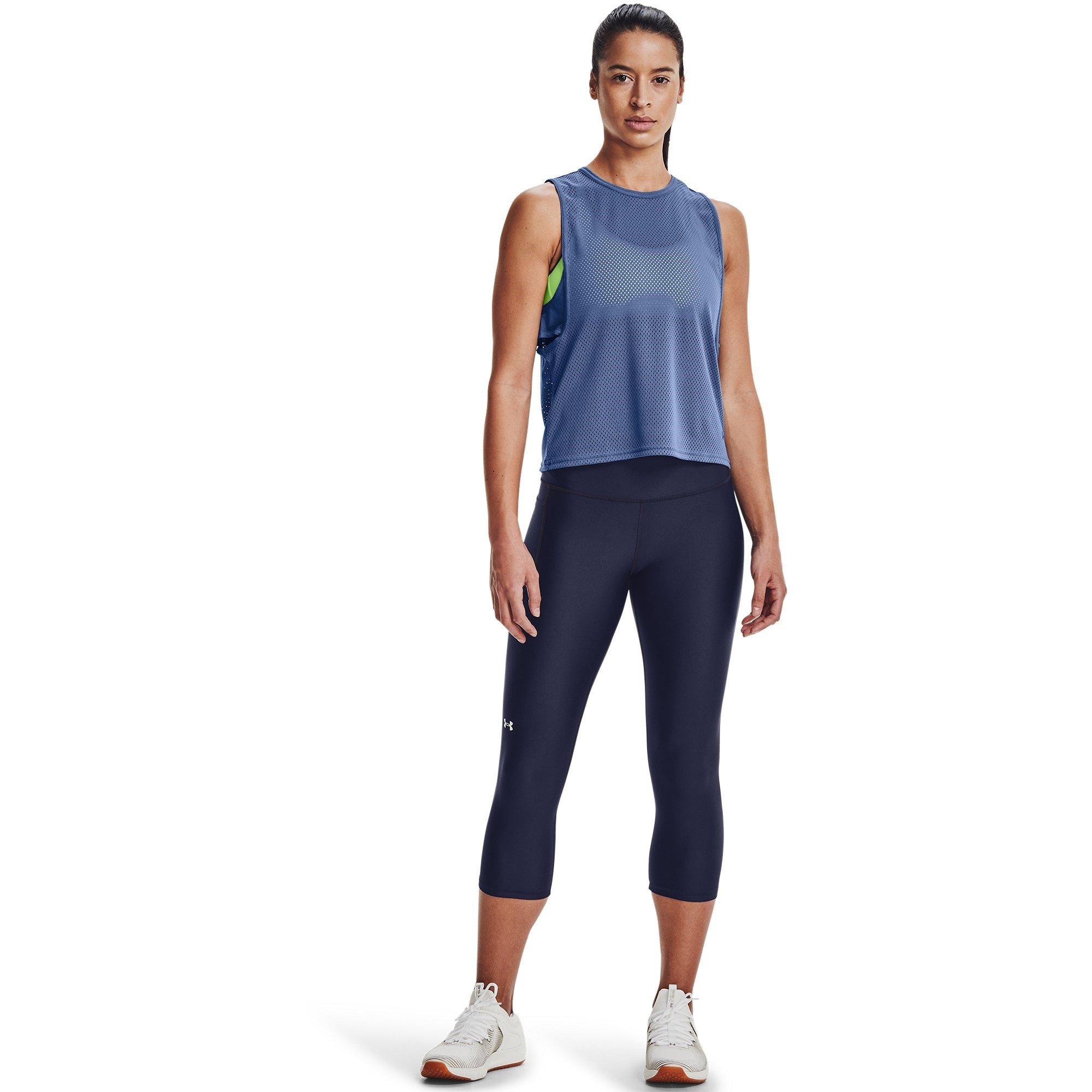 Navy - Under Armour - HG Armour Hi Capris - 4