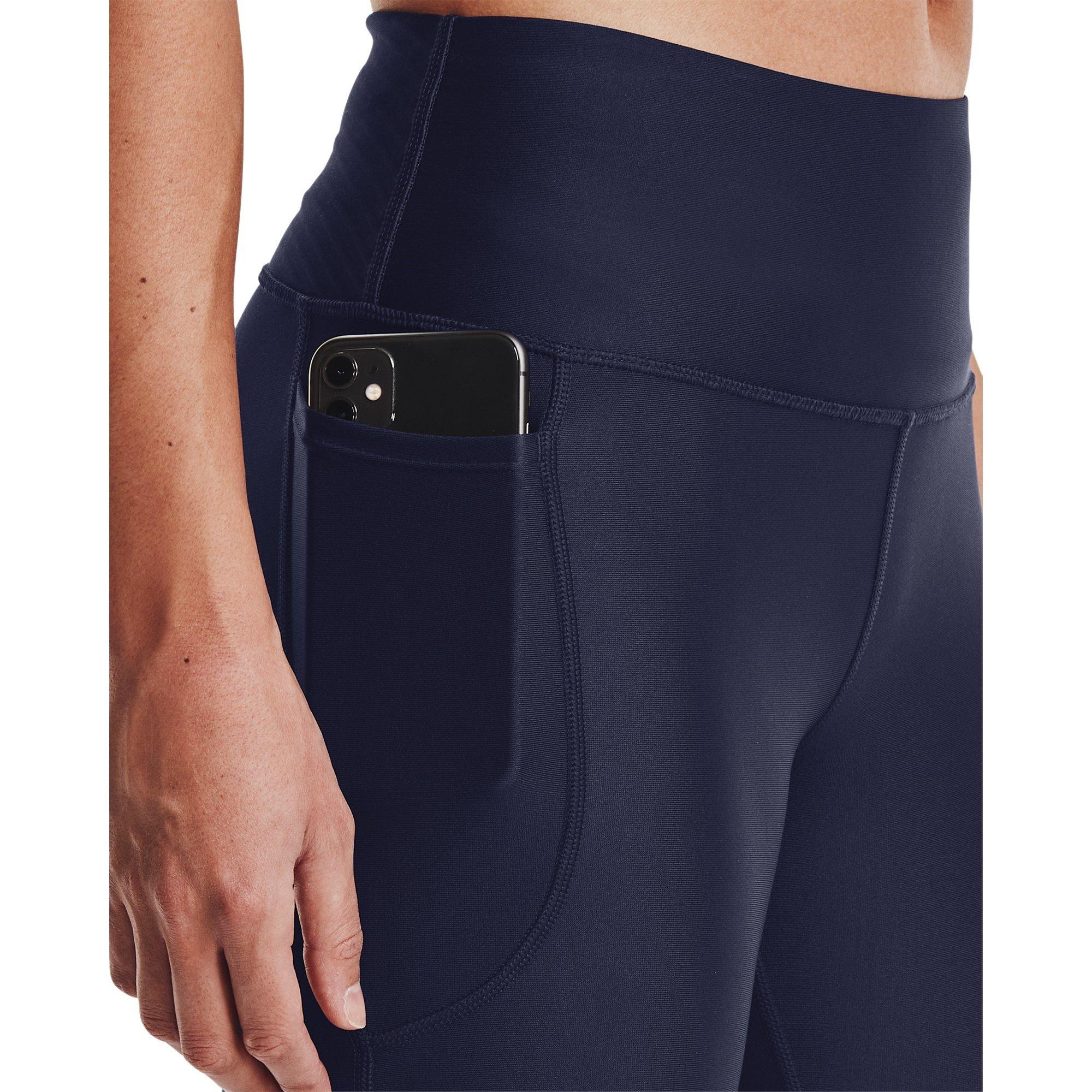 Navy - Under Armour - HG Armour Hi Capris - 5