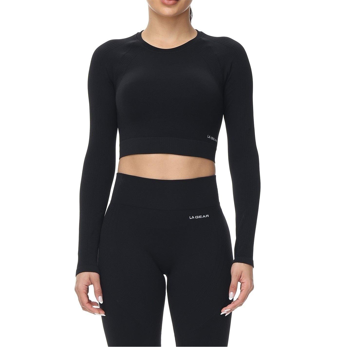 Black - LA Gear - L/S SL Crop 2 Pack - 1