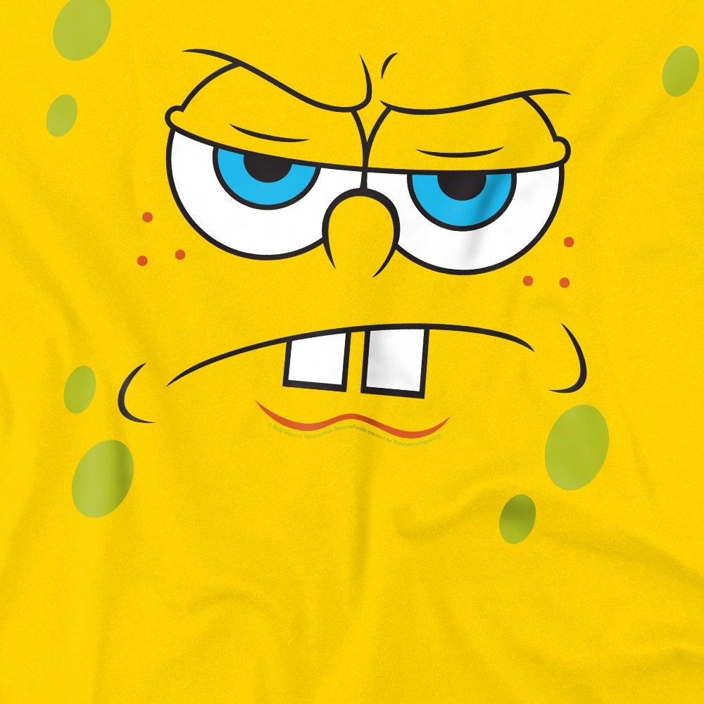 Yellow - Spongebob - Spongebob Angry Face Unisex Adult T Shirt Yellow - 2