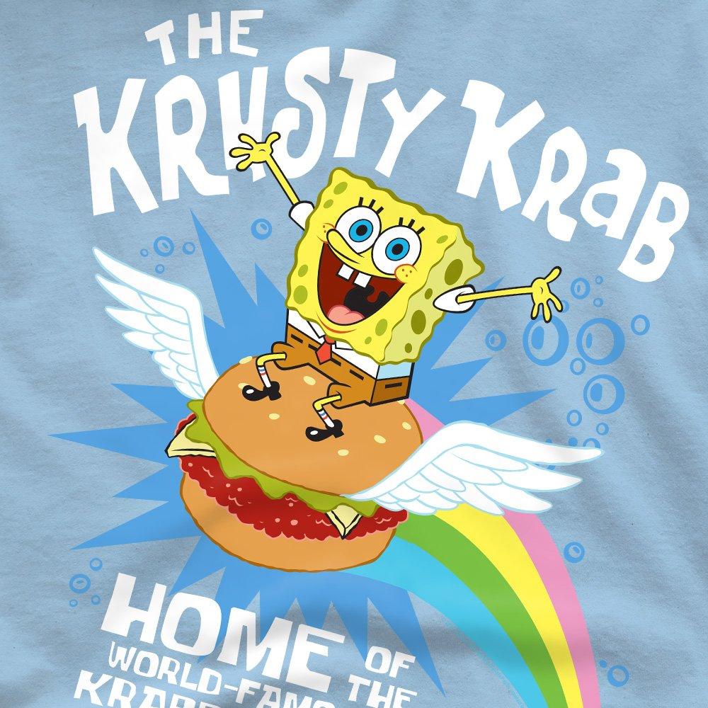 Light Blue - Spongebob - Spongebob Burger Rider T-Shirt Light Blue - 2