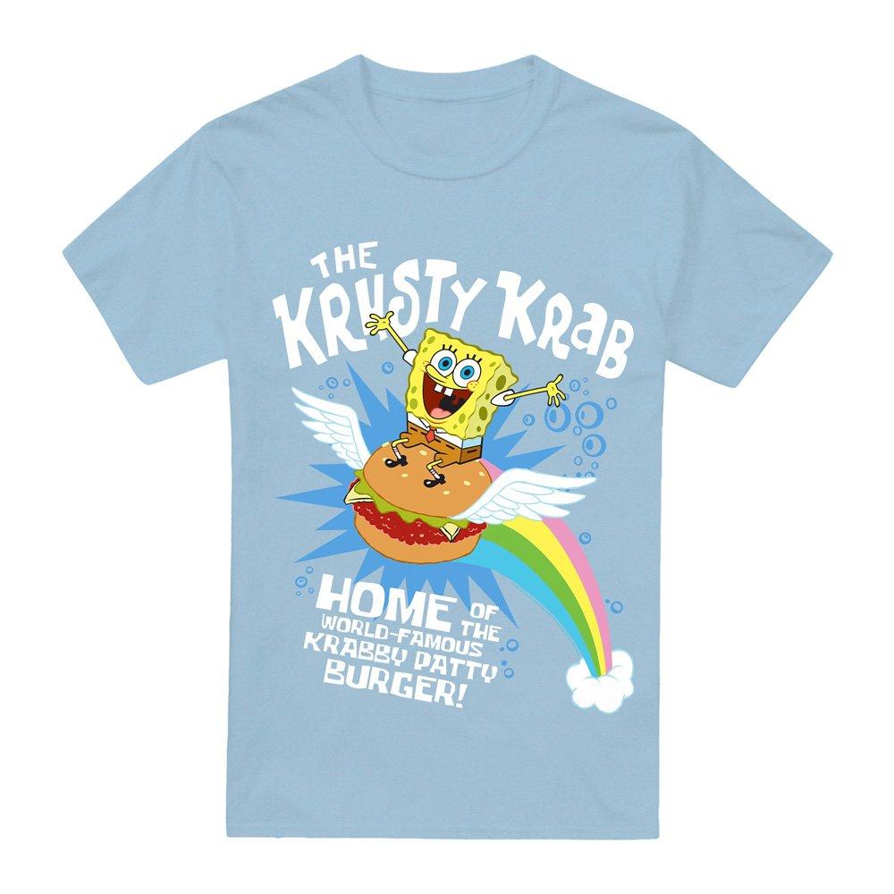 Light Blue - Spongebob - Spongebob Burger Rider T-Shirt Light Blue - 4