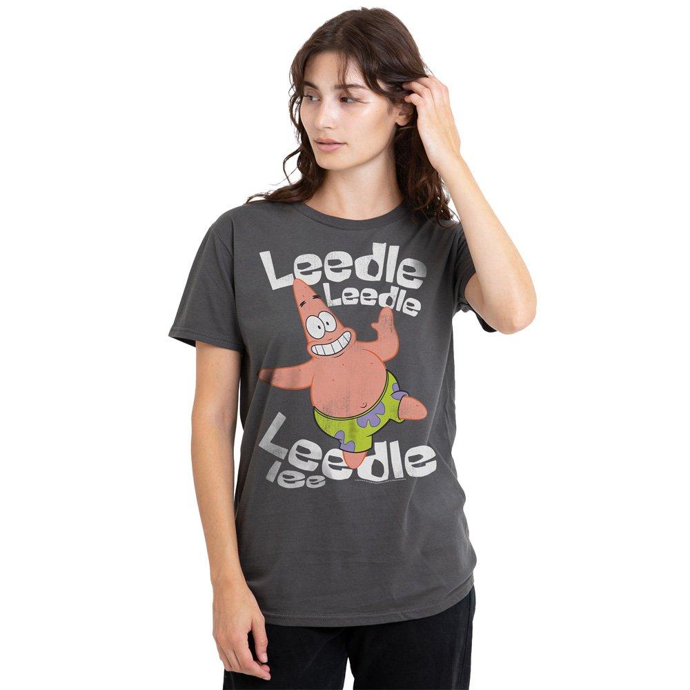 Charcoal - Spongebob - Spongebob Singing Patrick Ladies T Shirt Charcoal - 1