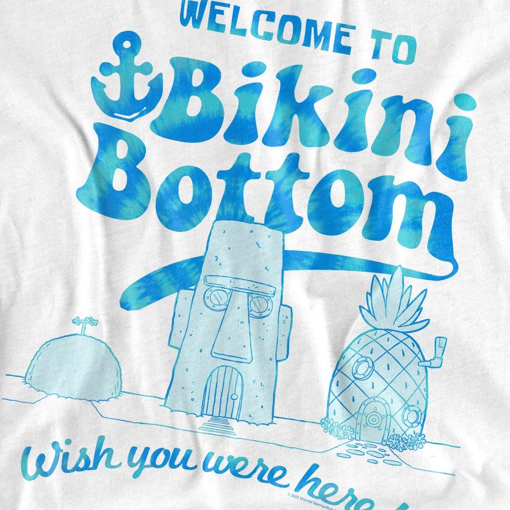 White - Spongebob - Spongebob Bikini Bottom Welcome Ladies T Shirt Wh - 2