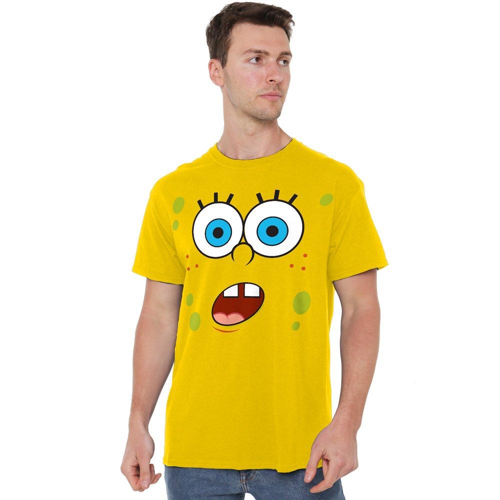 Yellow - Spongebob - Spongebob Surprise Face Unisex Adult T Shirt Yell - 1