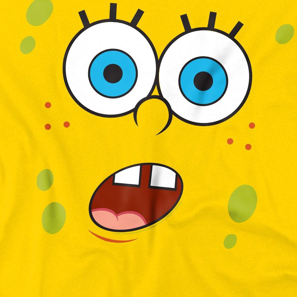 Yellow - Spongebob - Spongebob Surprise Face Unisex Adult T Shirt Yell - 2