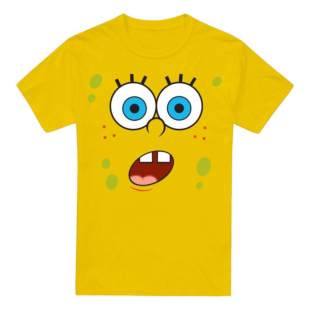 Yellow - Spongebob - Spongebob Surprise Face Unisex Adult T Shirt Yell - 4