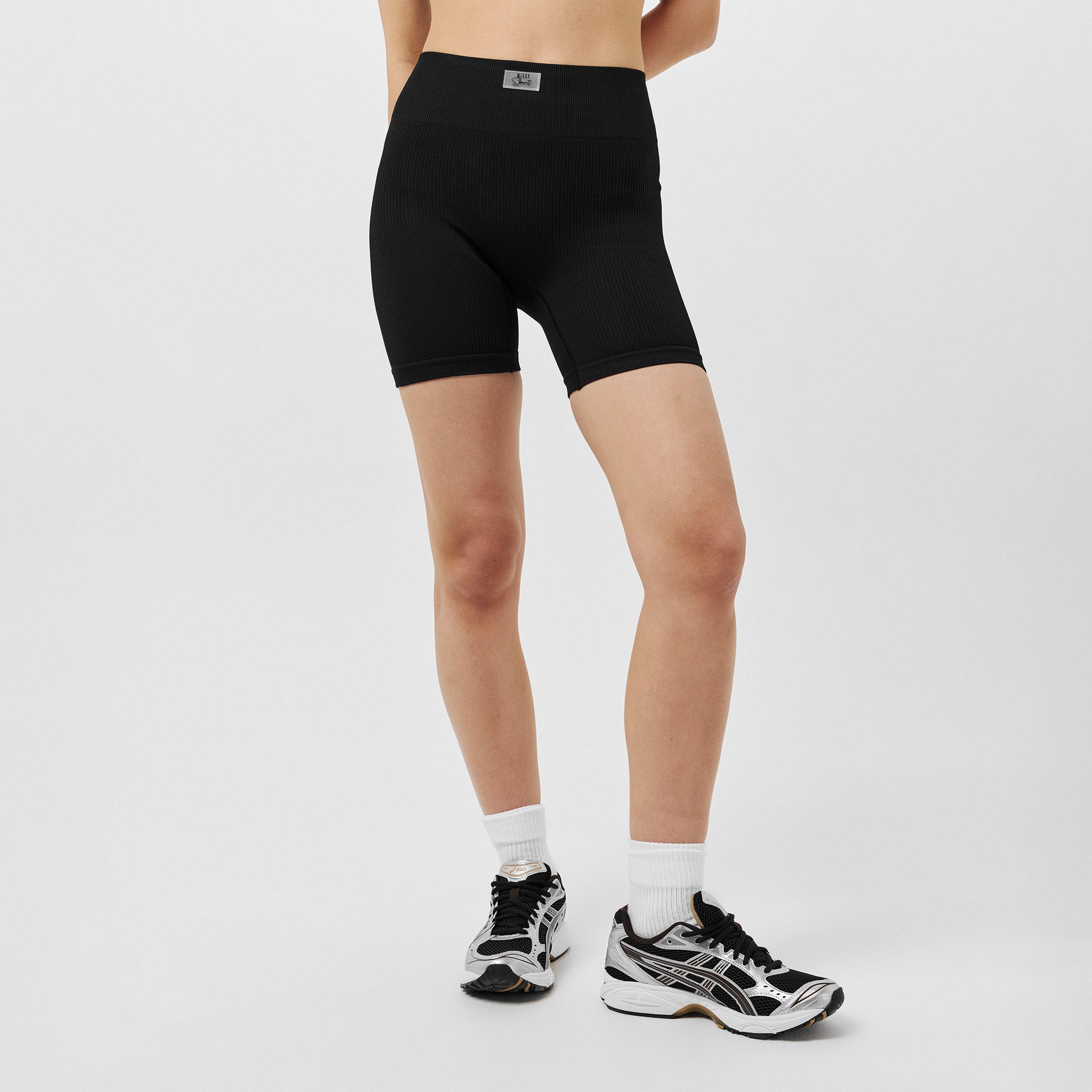 Sort - Missy Empire - Black Missy Sport Ribbed High Waisted Cycle Short - 3