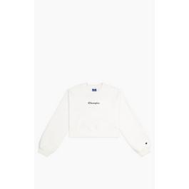 Champion Champion Script Logo Cropped Boxy Sweatshirt Crop Top Womens