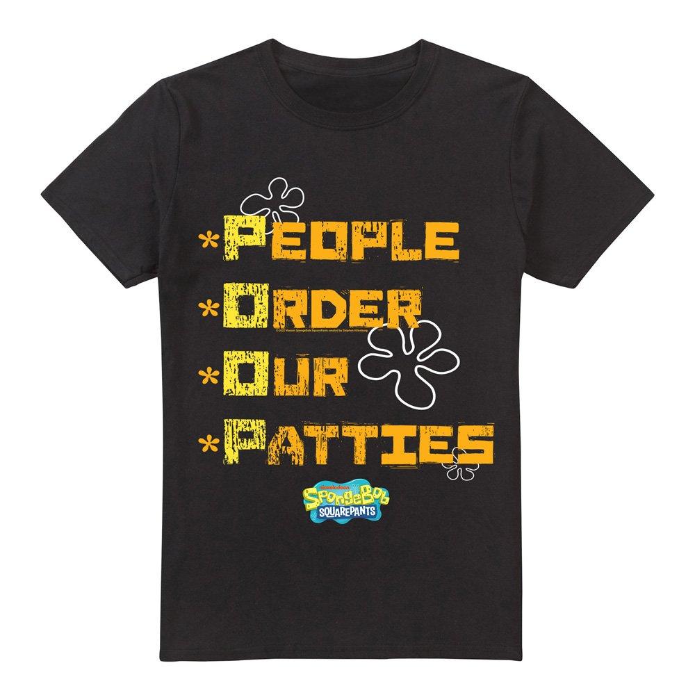 Black - Spongebob - Spongebob People Order Our Patties T-Shirt Black - 4