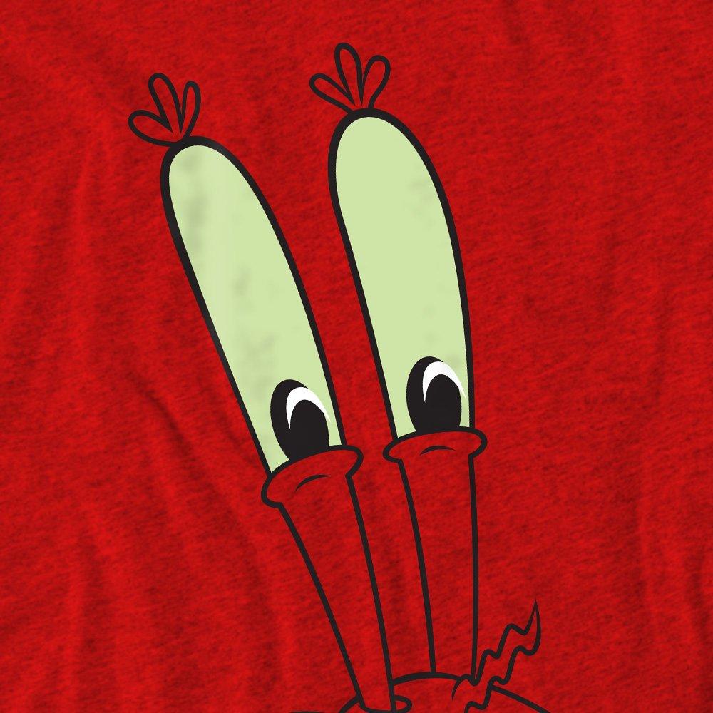 Red - Spongebob - Spongebob Mr. Krabs Smallile Face T-Shirt-Red - 2