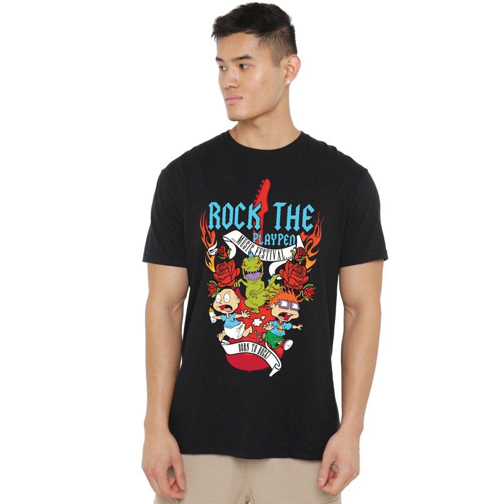 Black - Nickelodeon - Rugrats Rock The Playpen Music Festival Unisex T S - 1