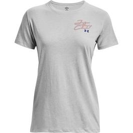 Under Armour Unisex Rosa t-shirt i ekologisk bomull med logga