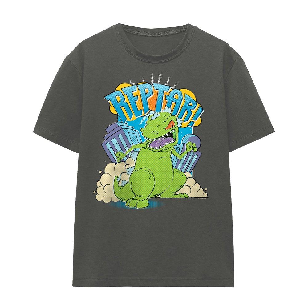 Charcoal - Nickelodeon - Rugrats Reptar Stomp T-Shirt Charcoal - 4