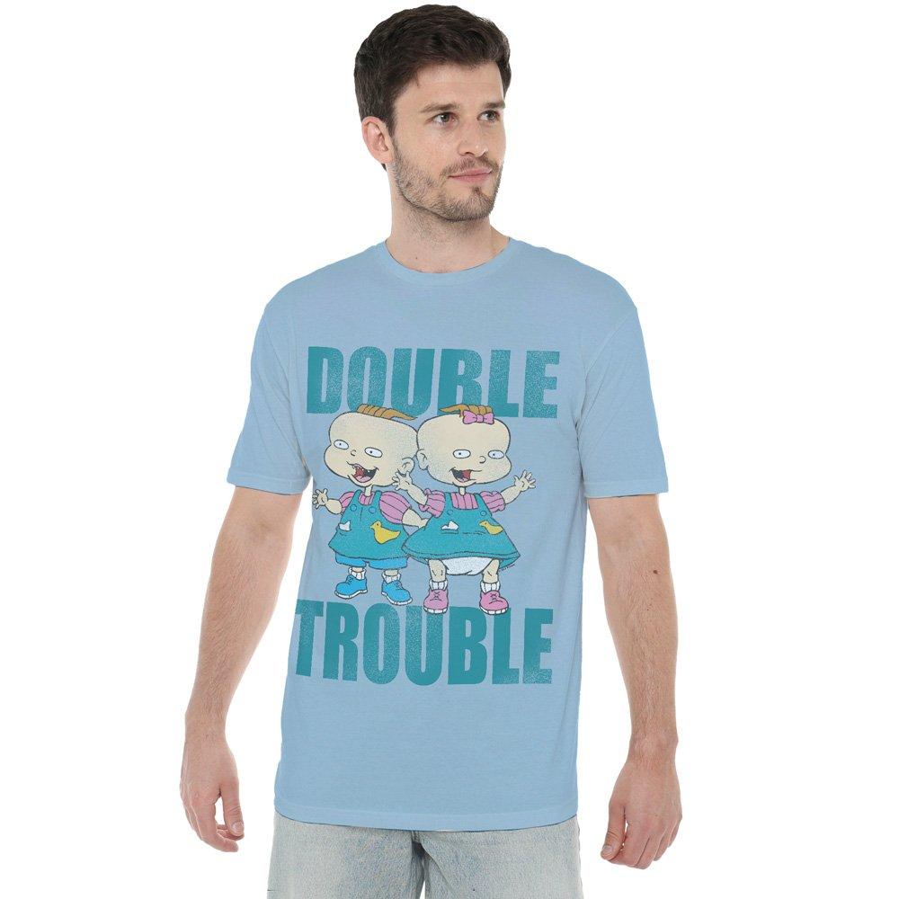 Light Blue - Nickelodeon - Rugrats Double Trouble Unisex T Shirt Light Blue - 1