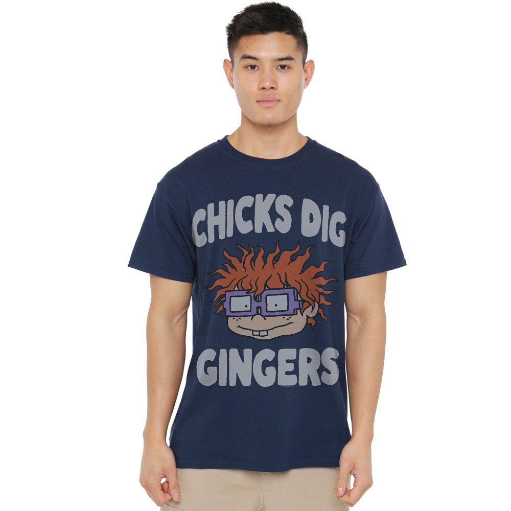 Navy - Nickelodeon - Rugrats Chicks Dig Gingers Unisex Adult T Shirt N - 1