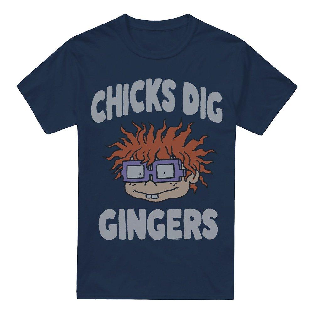 Navy - Nickelodeon - Rugrats Chicks Dig Gingers Unisex Adult T Shirt N - 4