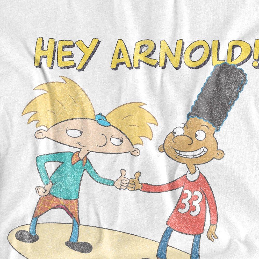White - Nickelodeon - Hey Arnold Arnold & Gerald Unisex T Shirt White - 2