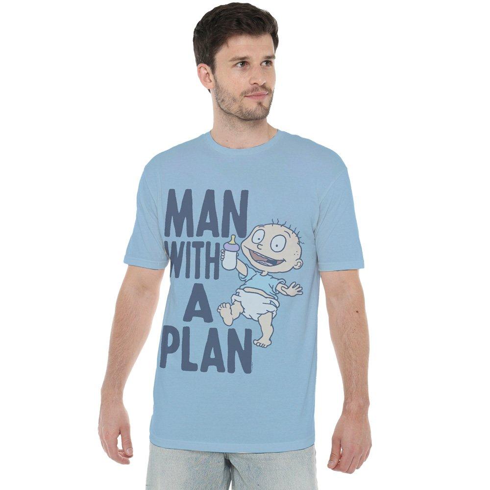 Light Blue - Nickelodeon - Rugrats Man With A Plan Unisex Adult T Shirt Ligh - 1