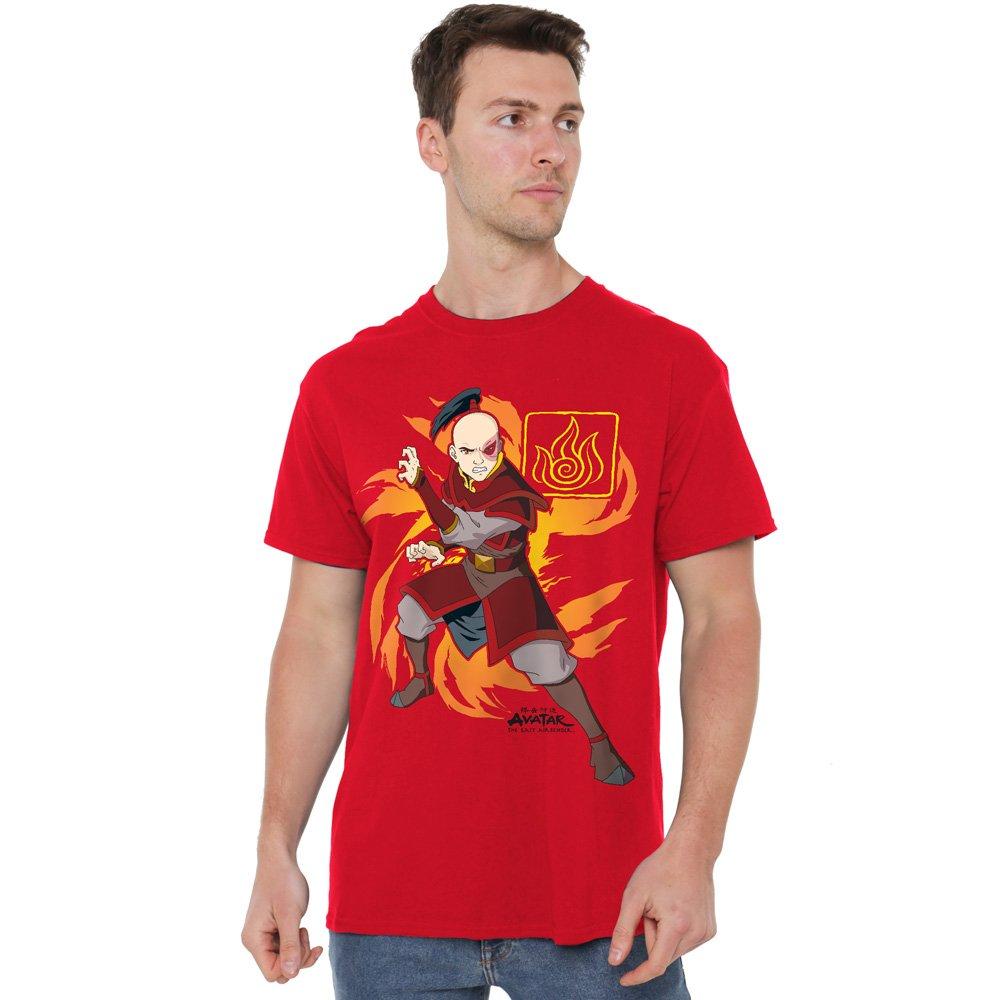 Red - Nickelodeon - Avatar The Last Airbender Zuko Flame Burst T-Shirt - 1