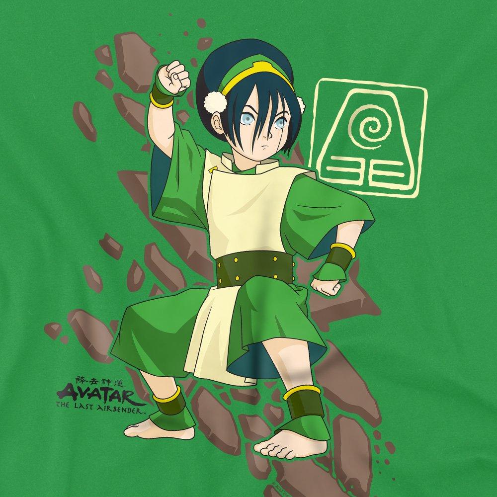 Dark Green - Nickelodeon - Avatar The Last Airbender Toph Rock Slide T-Shirt - 2