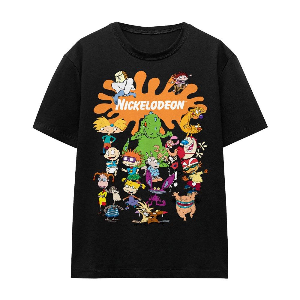 Black - Nickelodeon - Nickelodeon Brand Nick Splat Group Ladies T Shirt - 4