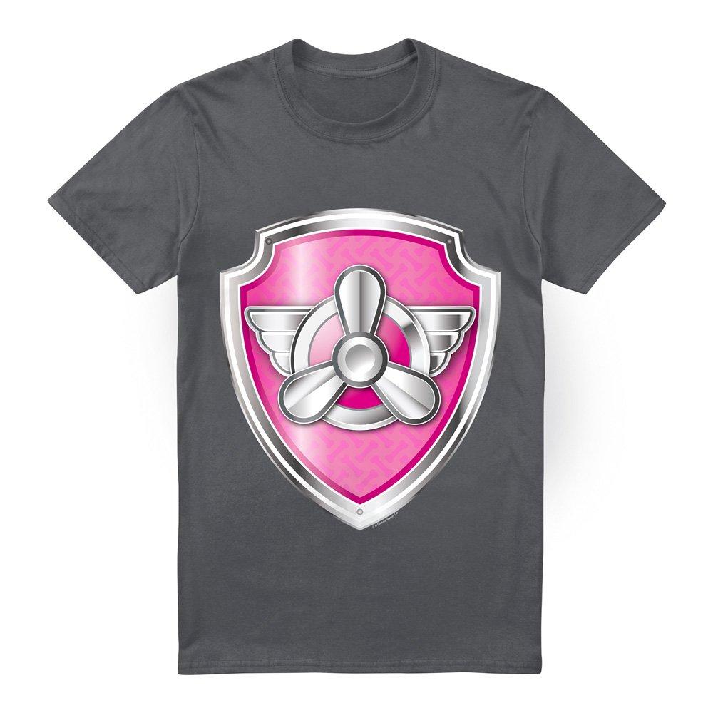 Charcoal - Paw Patrol - Paw Patrol Skye Badge Unisex T Shirt Charcoal - 4