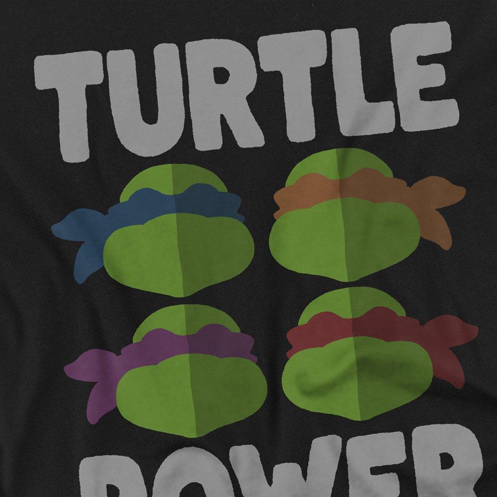 Black - Teenage Mutant Ninja Turtles - TMNT Turtle Power Faces Unisex Adult T Shirt Blac - 2