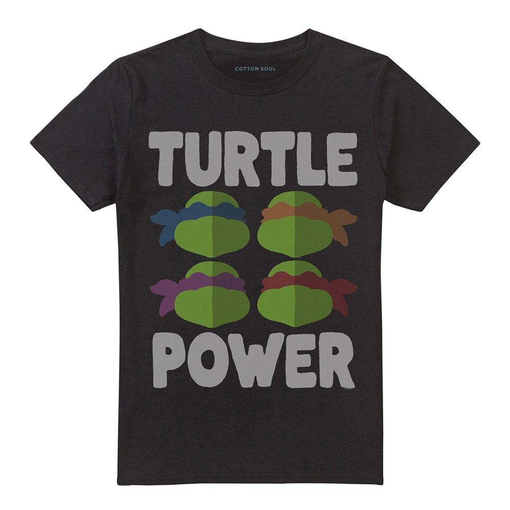 Black - Teenage Mutant Ninja Turtles - TMNT Turtle Power Faces Unisex Adult T Shirt Blac - 4