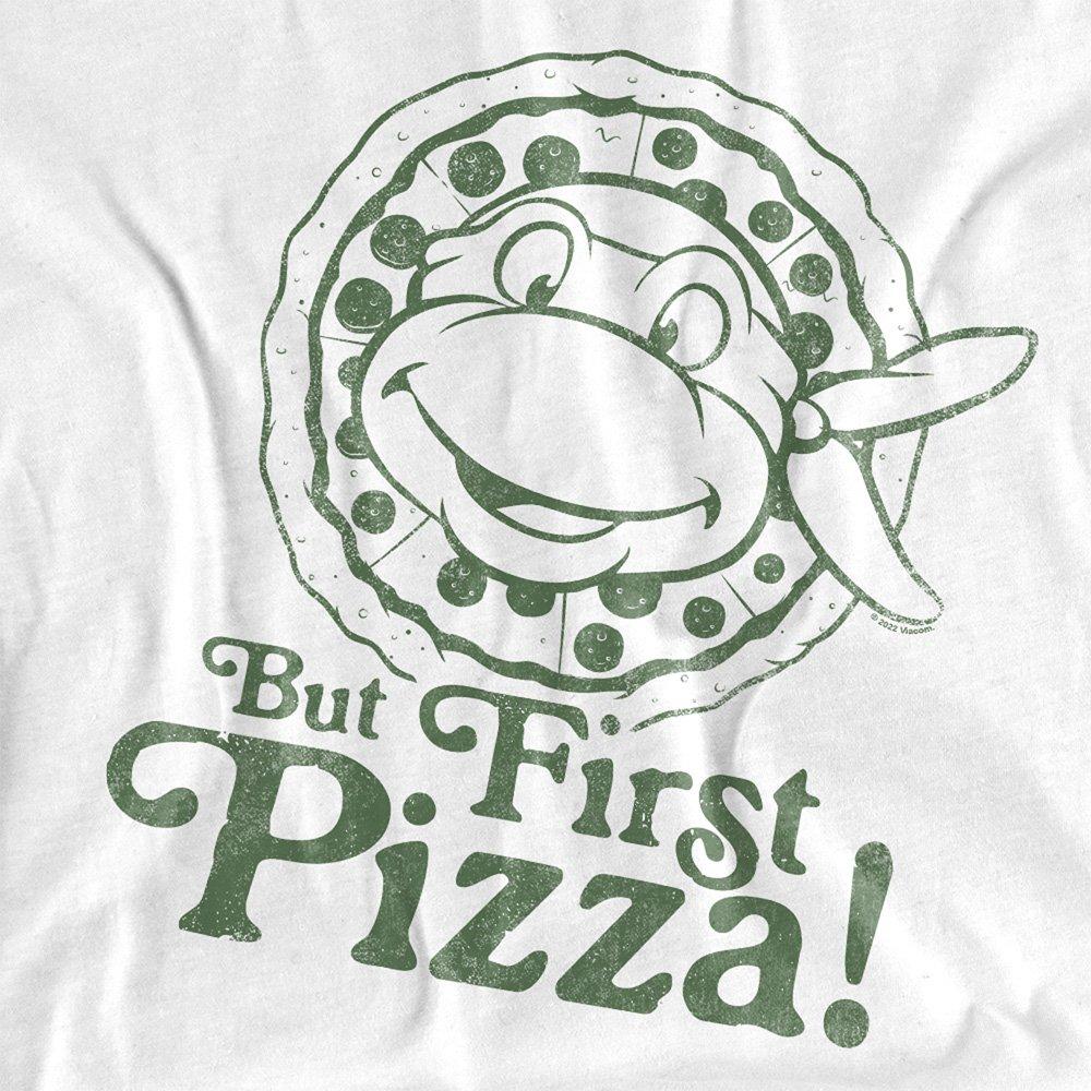 White - Teenage Mutant Ninja Turtles - TMNT TMNT But First Pizza Unisex T Shirt White - 2