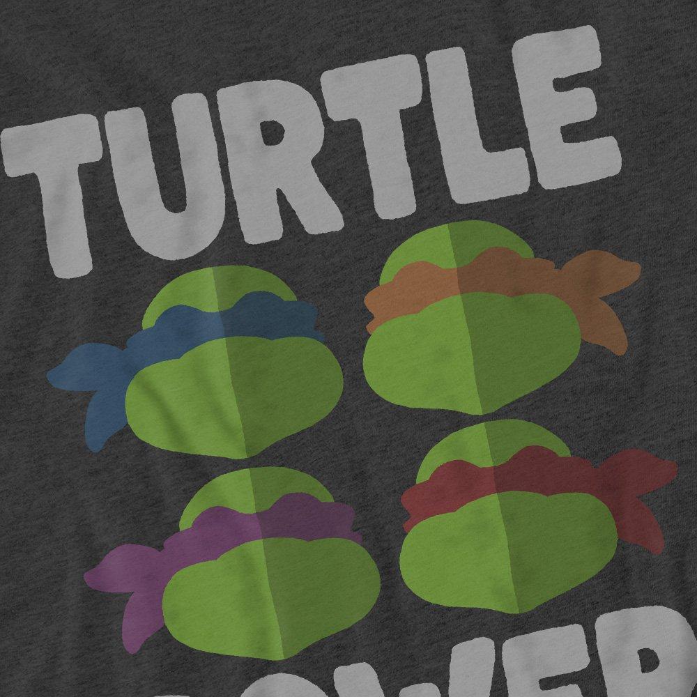 Charcoal - Teenage Mutant Ninja Turtles - Tmnt Turtle Power Faces-Uk Heather-Charcoal - 2