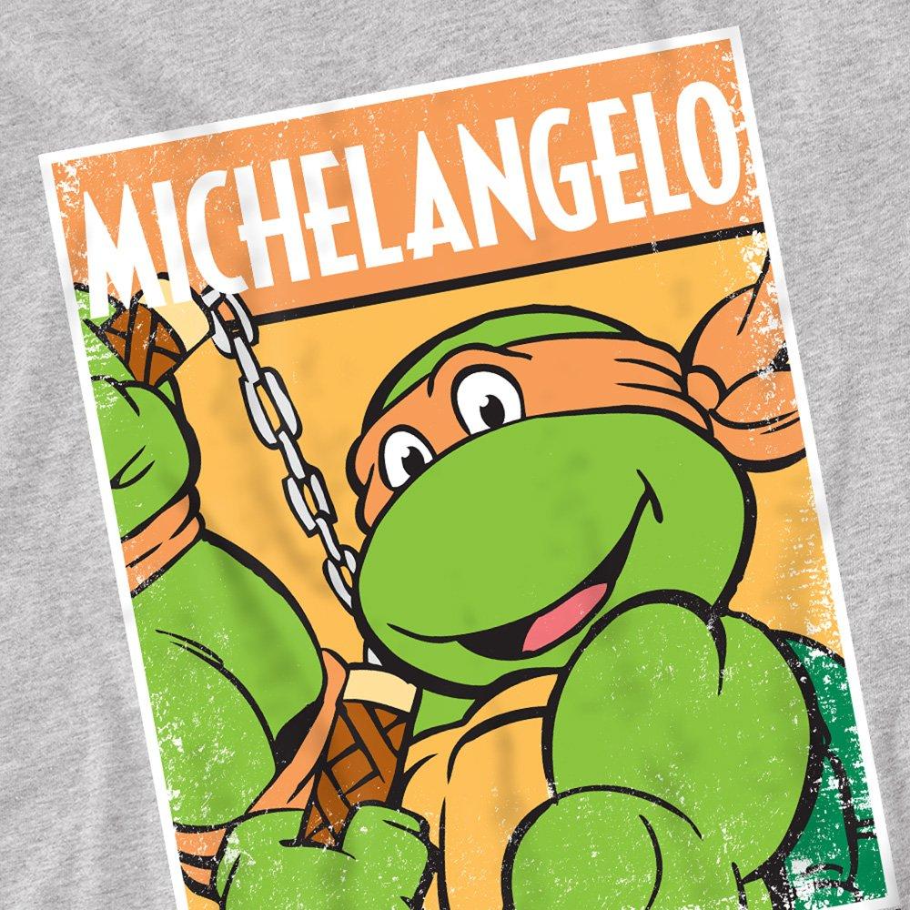 Grey - Teenage Mutant Ninja Turtles - TMNT TMNT Mikey Unisex T Shirt Athletic Heather - 2