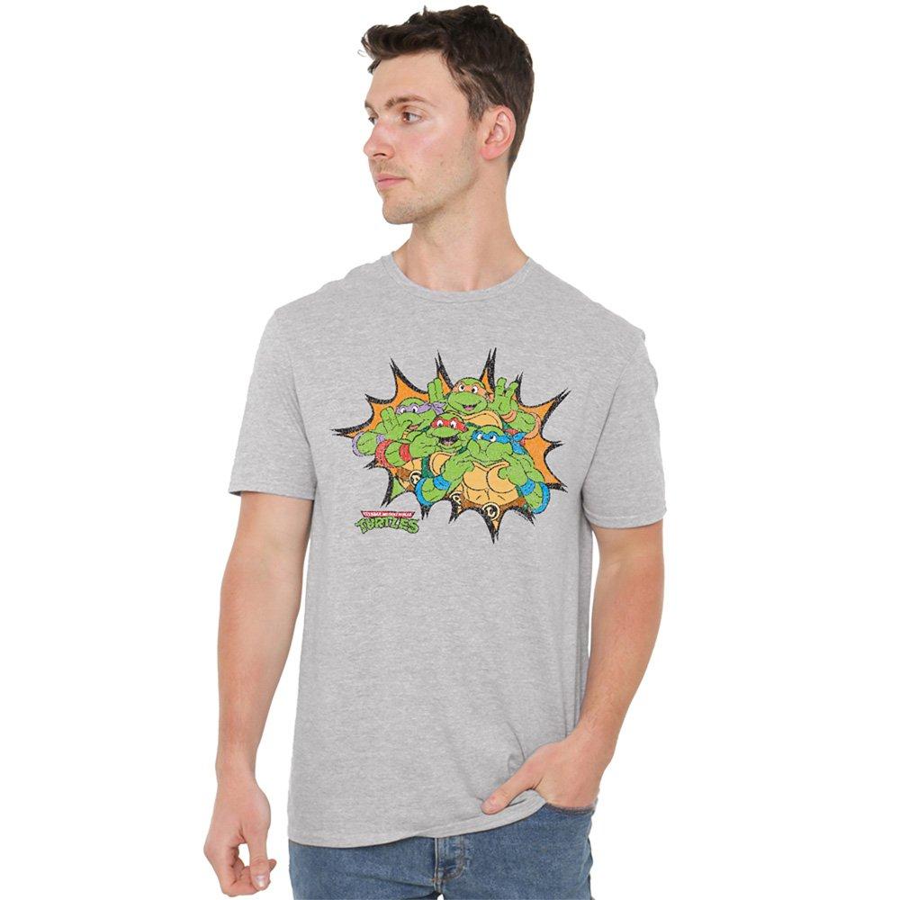 Tmnt Funny Face Turtles T Shirt Athletic Heather