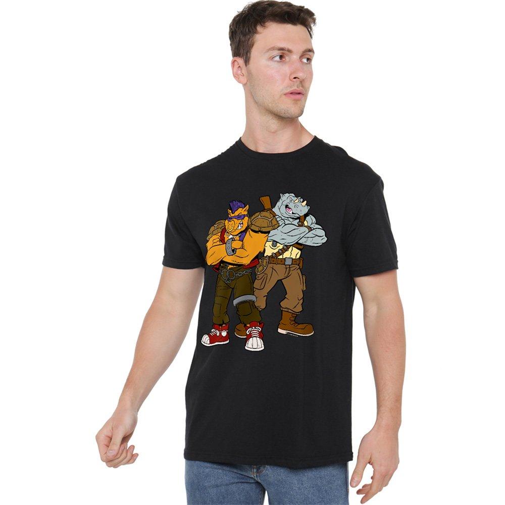 Black - Teenage Mutant Ninja Turtles - TMNT Bebop And Rocksteady Unisex T Shirt Black - 1