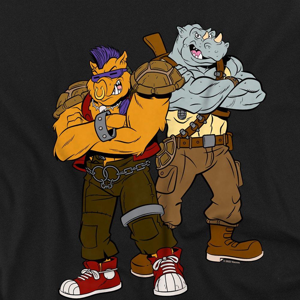 Black - Teenage Mutant Ninja Turtles - TMNT Bebop And Rocksteady Unisex T Shirt Black - 2