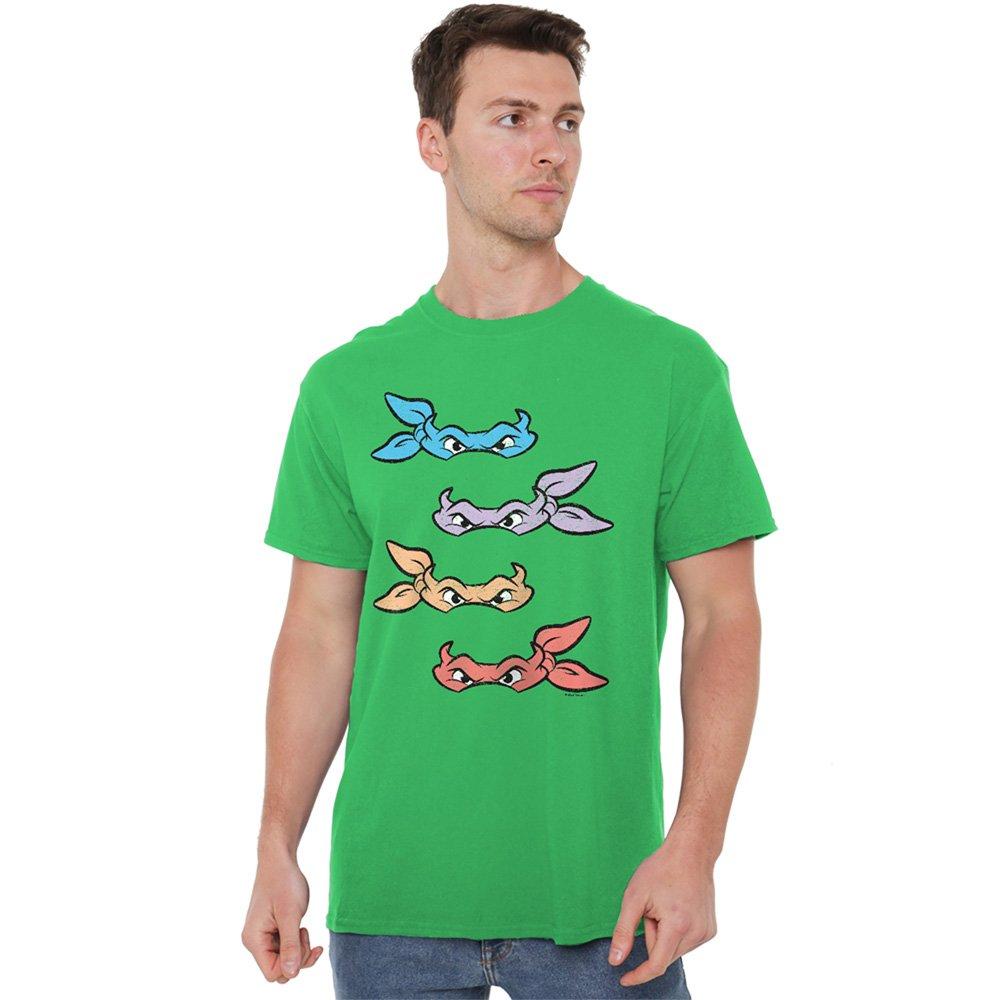 Green - Teenage Mutant Ninja Turtles - Tmnt Masks T Shirt Kelly Green - 1