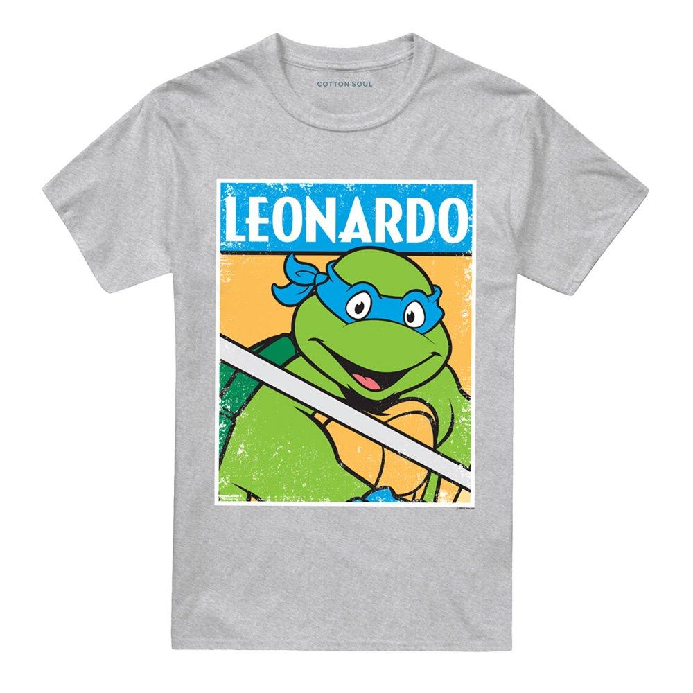 Grey - Teenage Mutant Ninja Turtles - TMNT TMNT Leo Unisex T Shirt Athletic Heather - 4